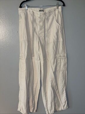 Maurice’s Casual linen Drawstring Cargo Pants - khaki color